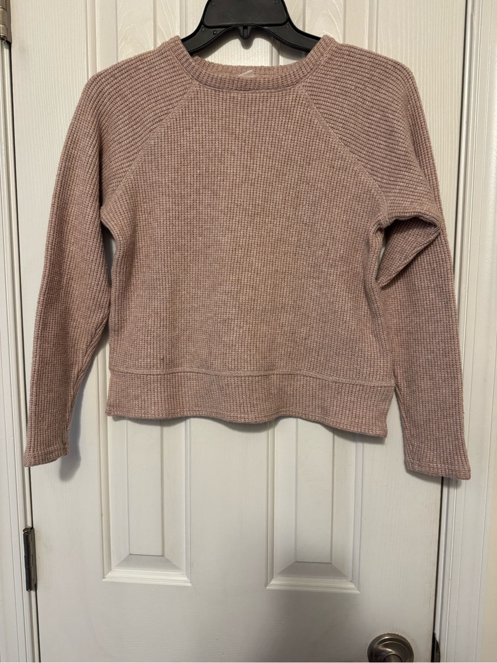 Caslon Ribbed Crewneck Sweater in Mauve Pink
